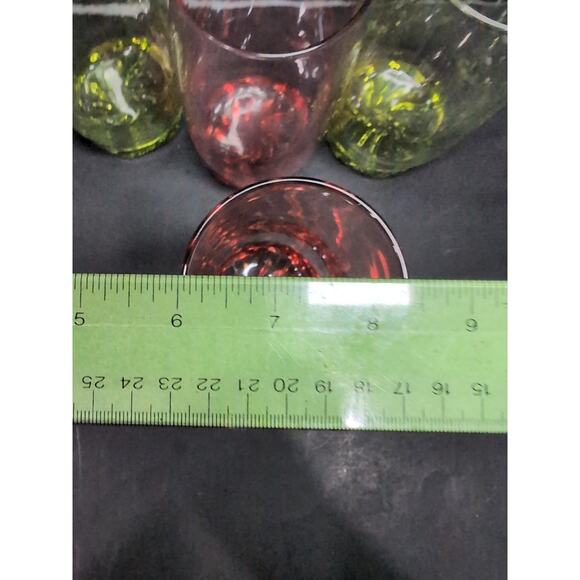 Vibrant Splash Highball Glasses, Set of 4, Drinkware, Red & Green Glass, 5.5" H - Picture 9 of 9